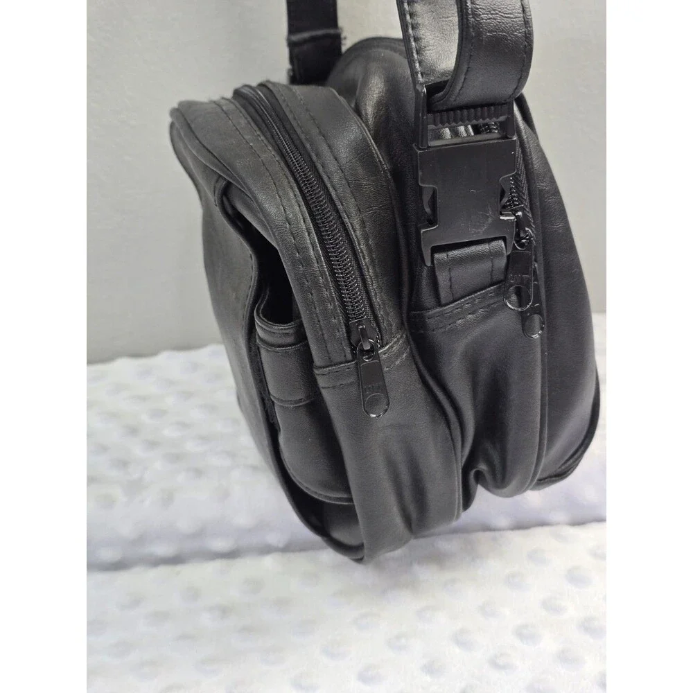 Vintage Three Pocket Camera Case With Strap and Belt Loop Black Storage Concepts